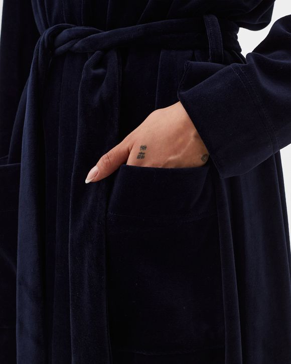 WMNS LONG BATH ROBE WITH HOOD