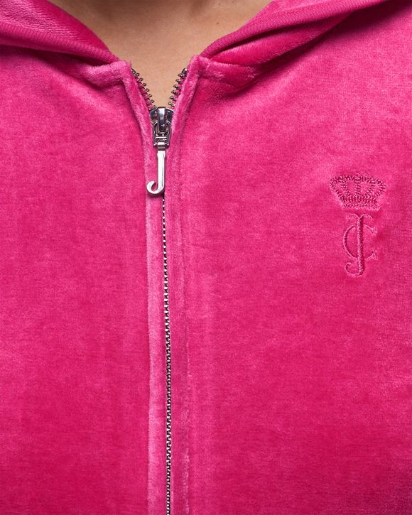 Women's Pink Heritage Zip Through Hoodie from Crew Clothing Company