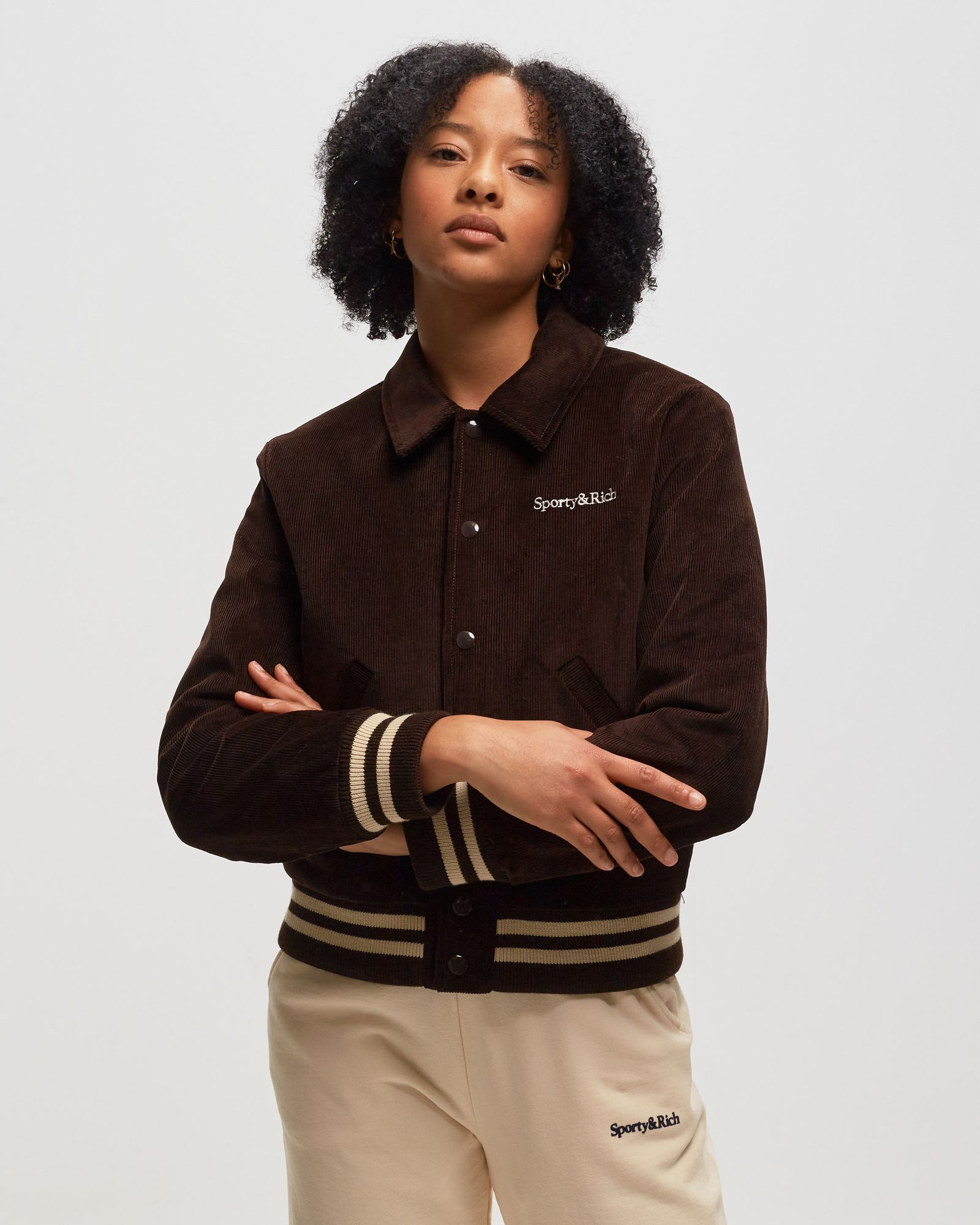 Wellness Club Corduroy Varsity Jacket