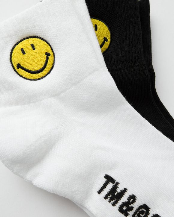 X SMILEY MID ANKLE SOCKS 2 PAIRS