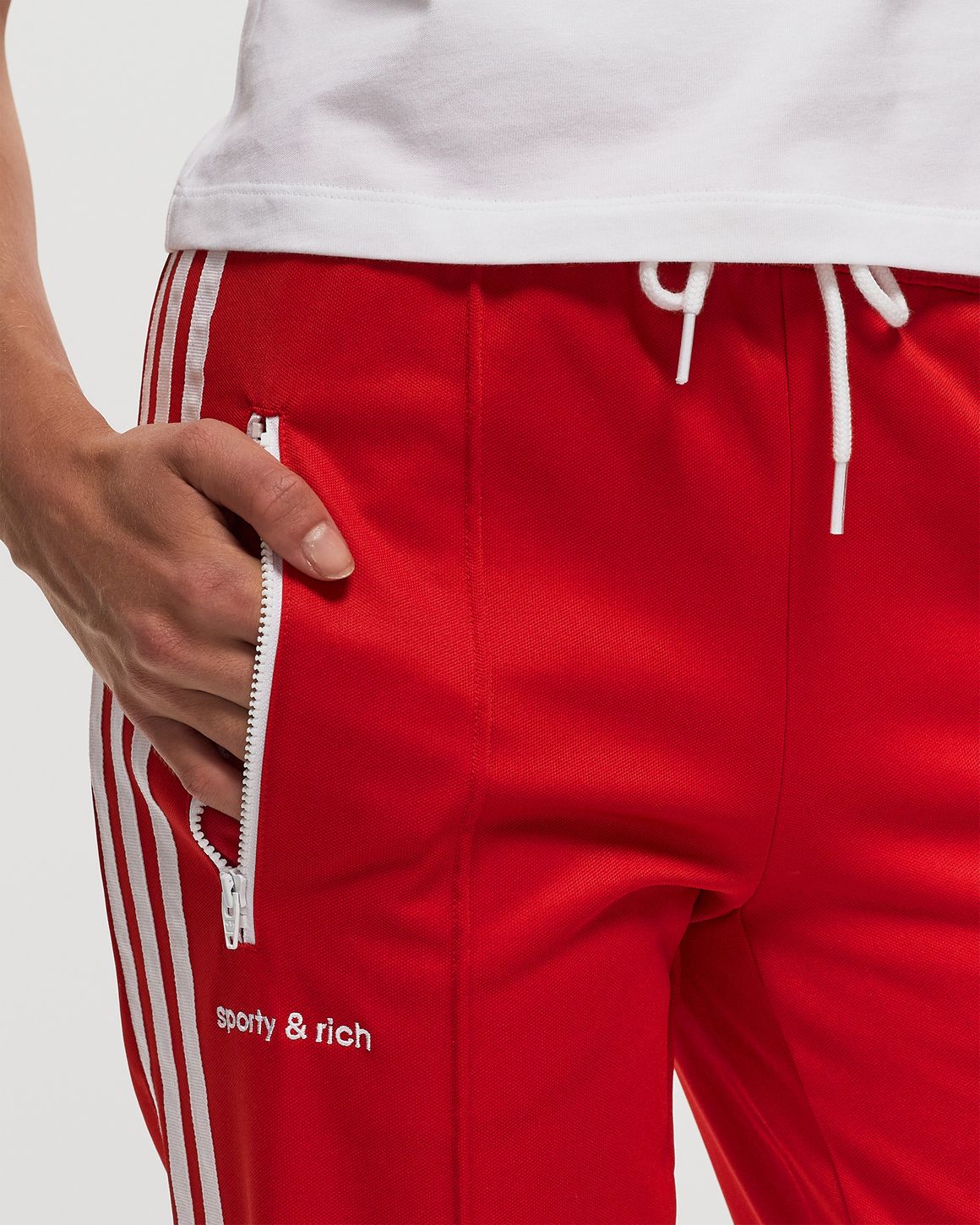 Adidas sst track pants red womens on sale