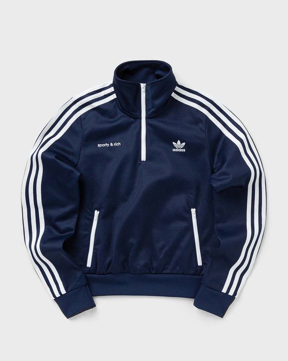 Adidas x Sporty Rich Track Top Women Half Zips Blue in Size M