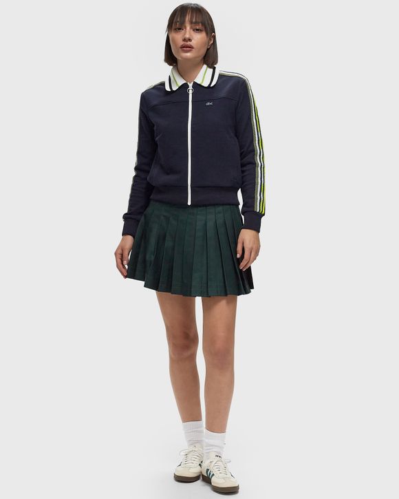 CONTRAST TOPSTICHED PLEATED SKIRT