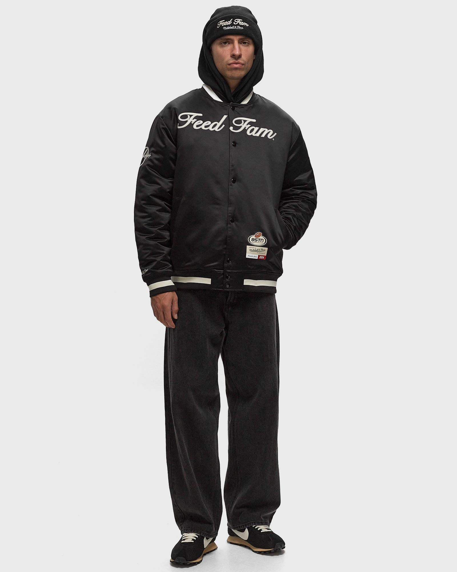 x BSTN x NFL FEED FAM Satin Jacket