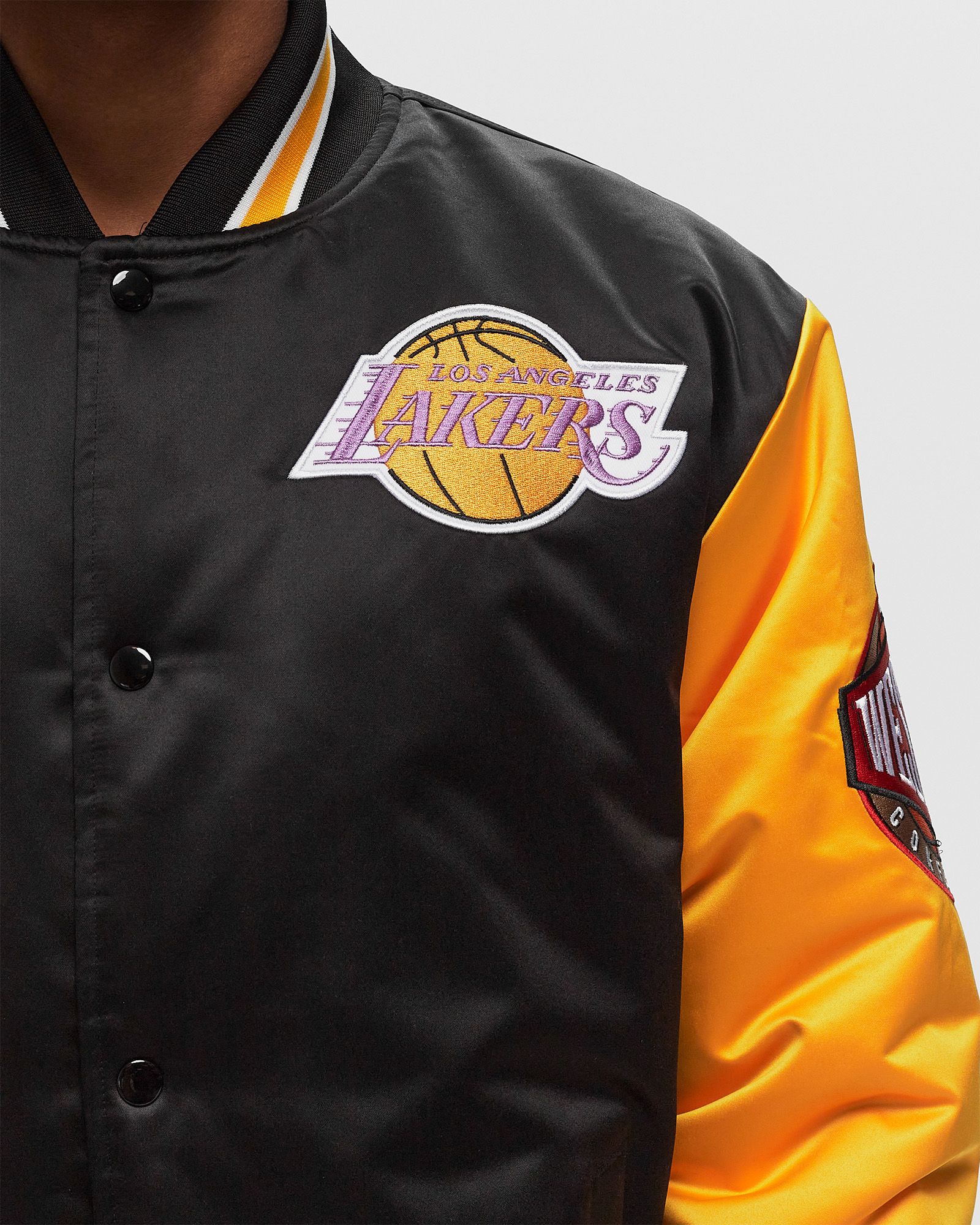 NBA PRIMETIME HEAVYWEIGHT SATIN JACKET VINTAGE LOGO LOS ANGELES LAKERS