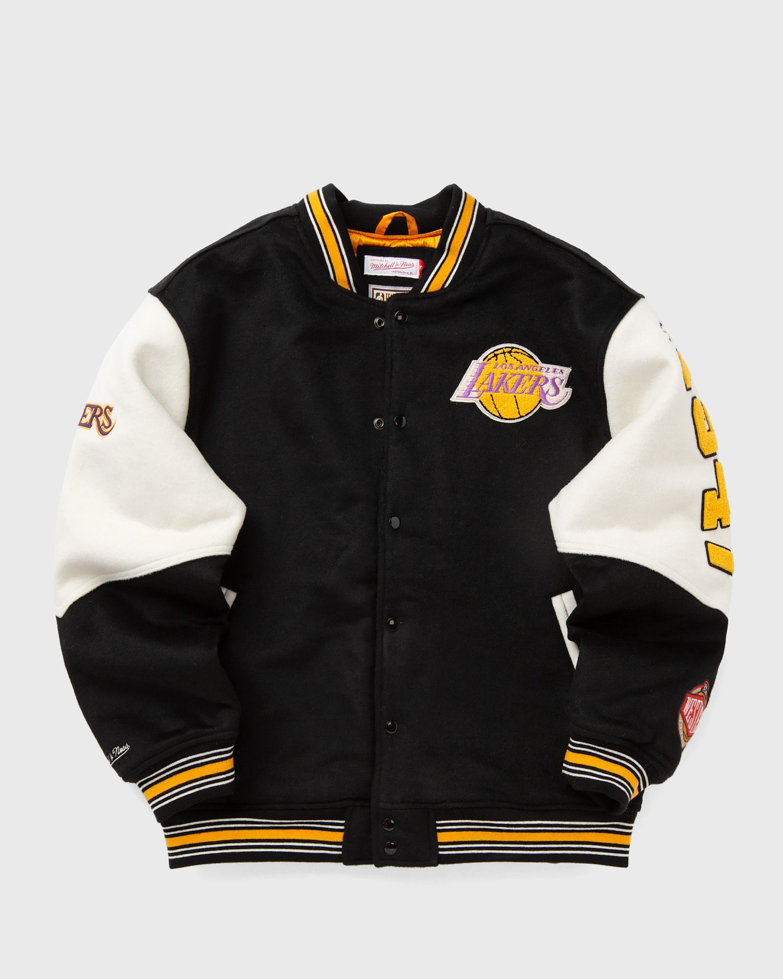 Los Angeles Lakers ジャケット Black Los Angeles Lakers Mash Up Varsity Jacket - Jackets