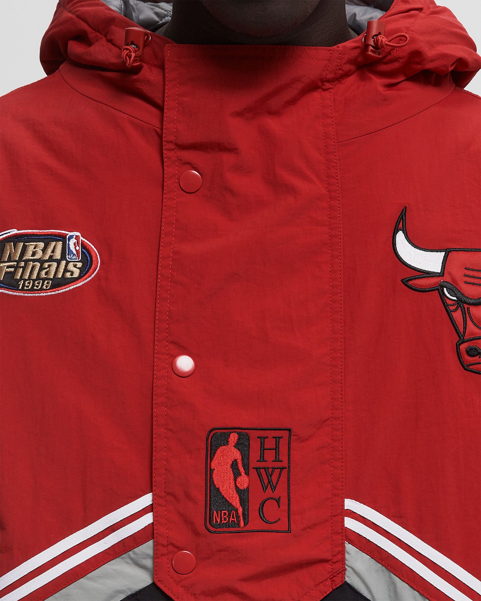 NBA THROW IT BACK RETRO JACKET VINTAGE LOGO CHICAGO BULLS