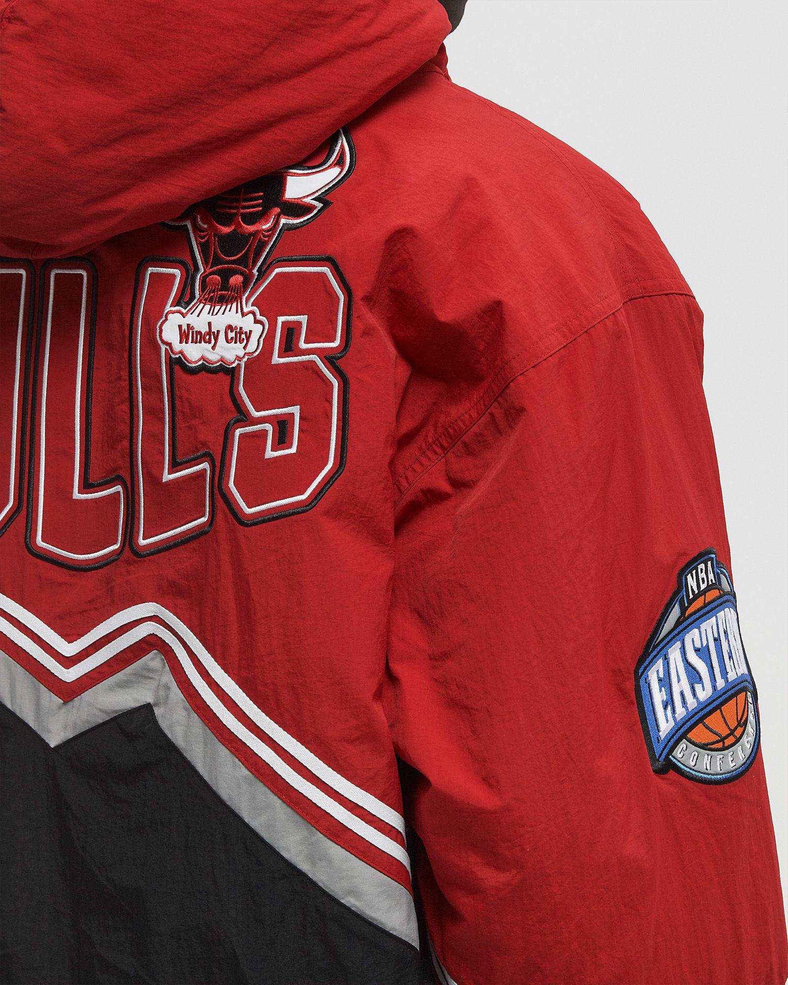 NBA THROW IT BACK RETRO JACKET VINTAGE LOGO CHICAGO BULLS