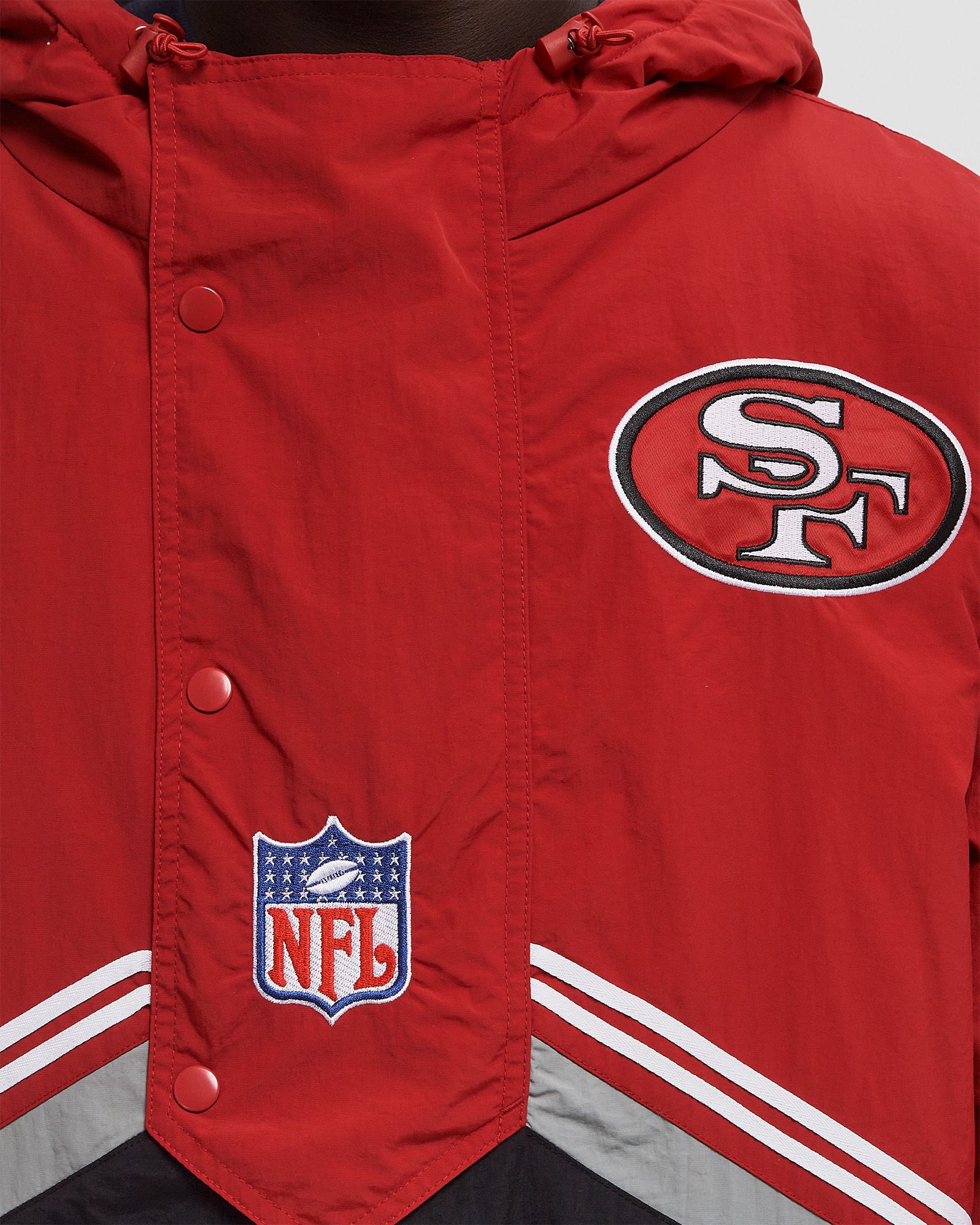 NFL THROW IT BACK RETRO JACKET VINTAGE LOGO SAN FRANCISCO 49ERS