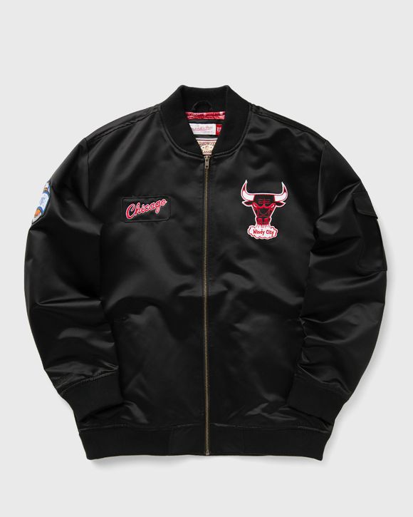 NBA TEAM LEADER SATIN BOMBER VINTAGE LOGO CHICAGO BULLS