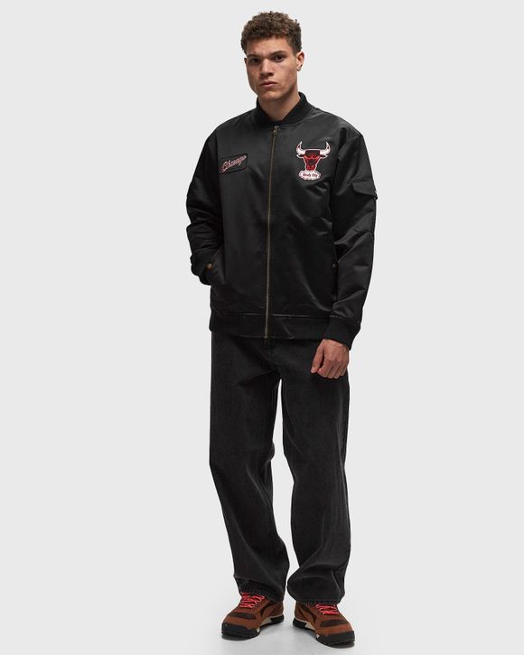 Thumbnail - NBA TEAM LEADER SATIN BOMBER VINTAGE LOGO CHICAGO BULLS
