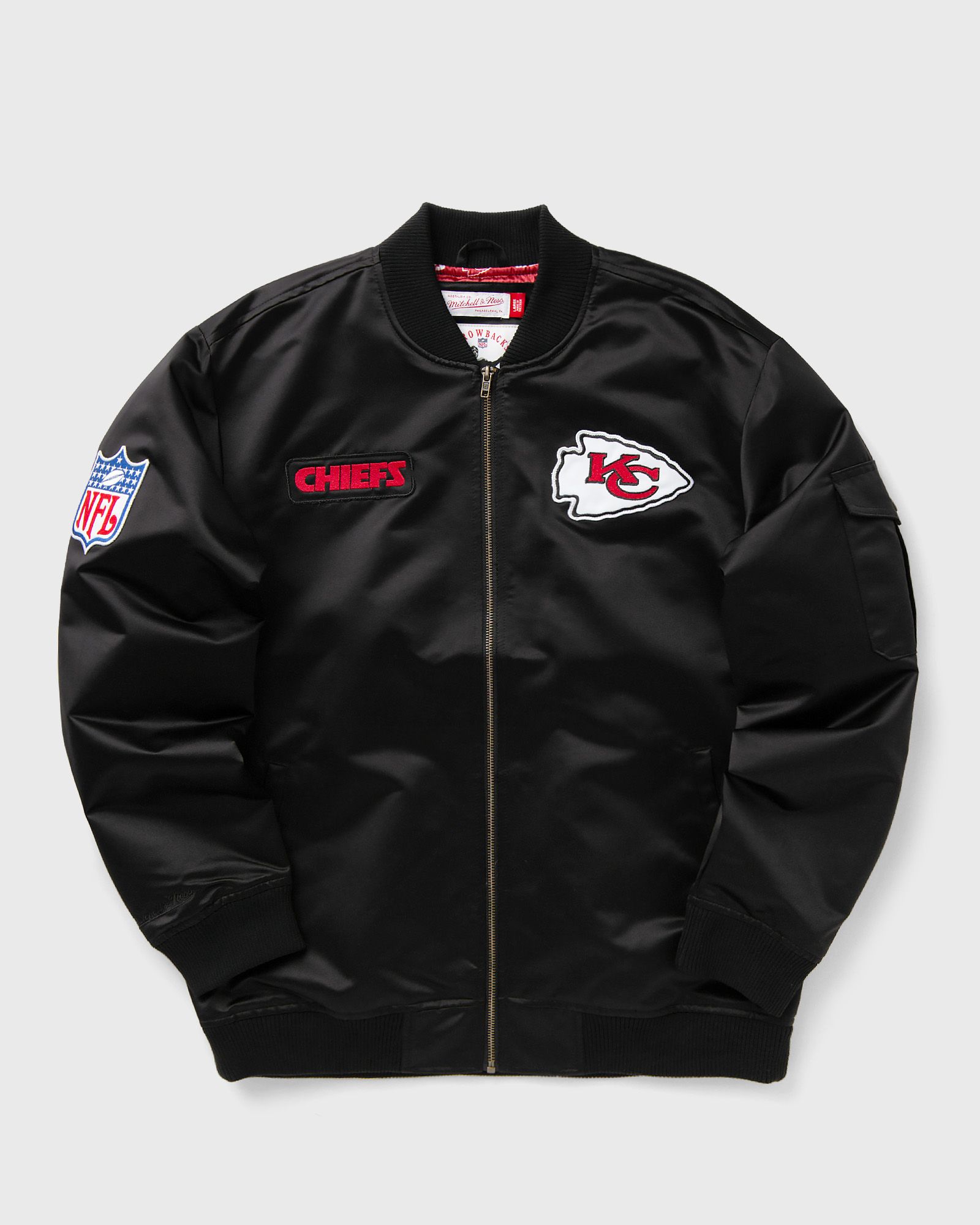 Nfl Team Leader Satin Bomber Vintage Logo Kansas City Chiefs-image