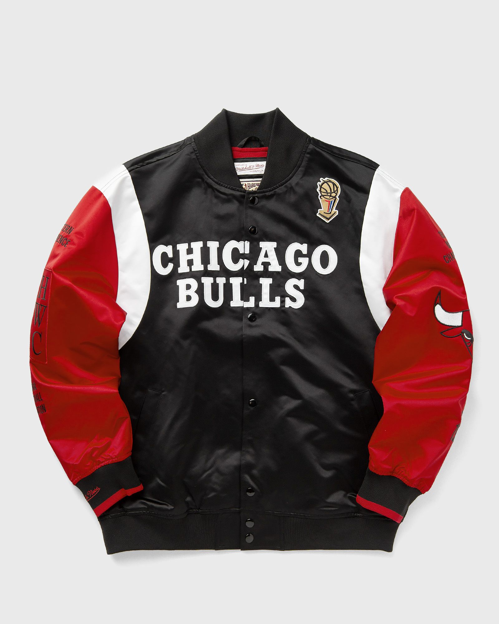 NBA TEAM ORIGINS SATIN JACKET VINTAGE LOGO CHICAGO BULLS