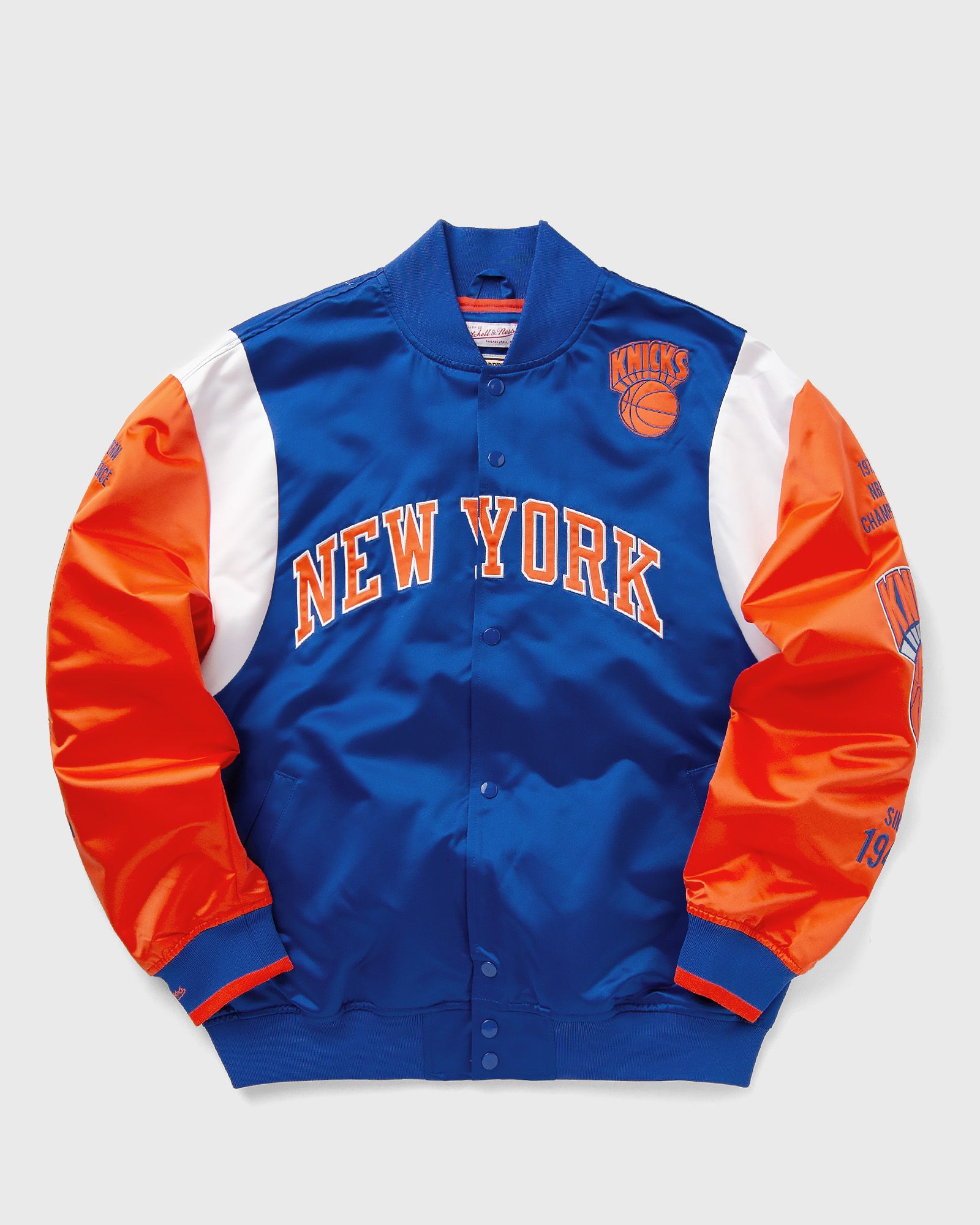 NBA TEAM ORIGINS SATIN JACKET VINTAGE LOGO NEW YORK KNICKS