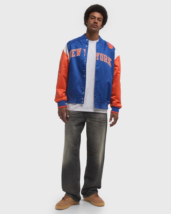 NBA TEAM ORIGINS SATIN JACKET VINTAGE LOGO NEW YORK KNICKS