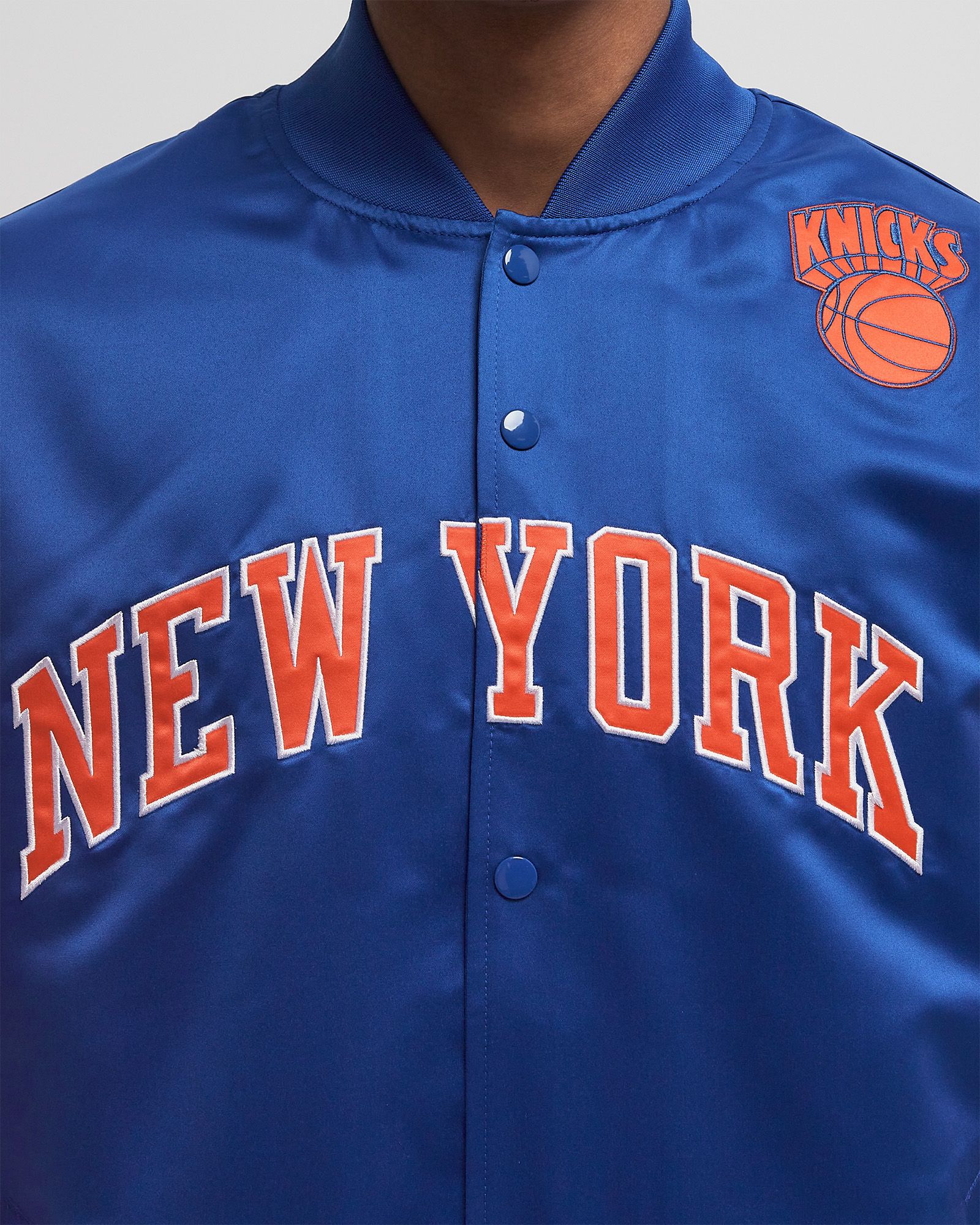 NBA TEAM ORIGINS SATIN JACKET VINTAGE LOGO NEW YORK KNICKS