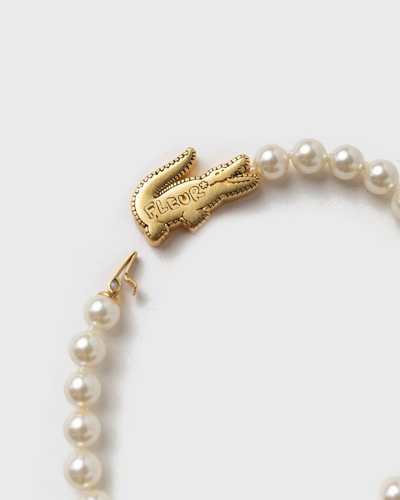 Golf le Fleur × Lacoste ネックレス Golf Le Fleur Lacoste Pearl Gold Alligator Logo Necklace