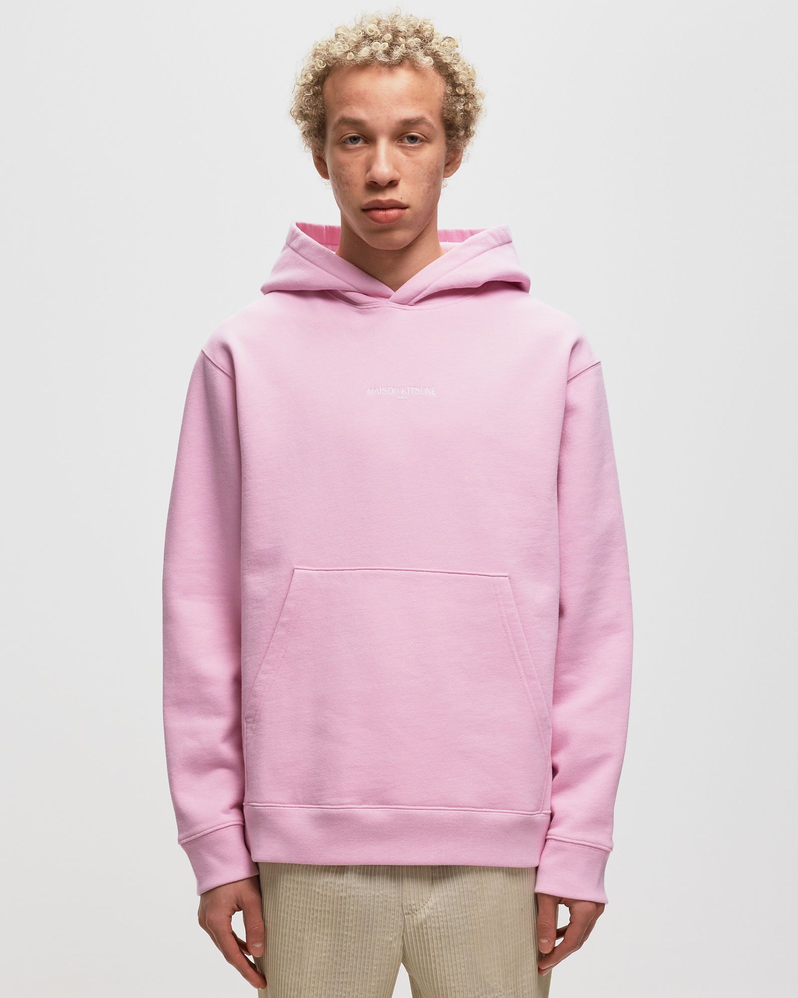 MAISON KITSUNE EMBROIDERED CORDLESS HOODIE