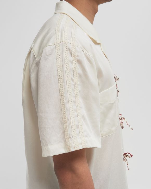 adidas × CLOT CLOT BWL SHIRT / CRMWHT     要在庫確認 adidas CLOT BOWLING SHIRT BY EDISON CHEN ダークブラウン