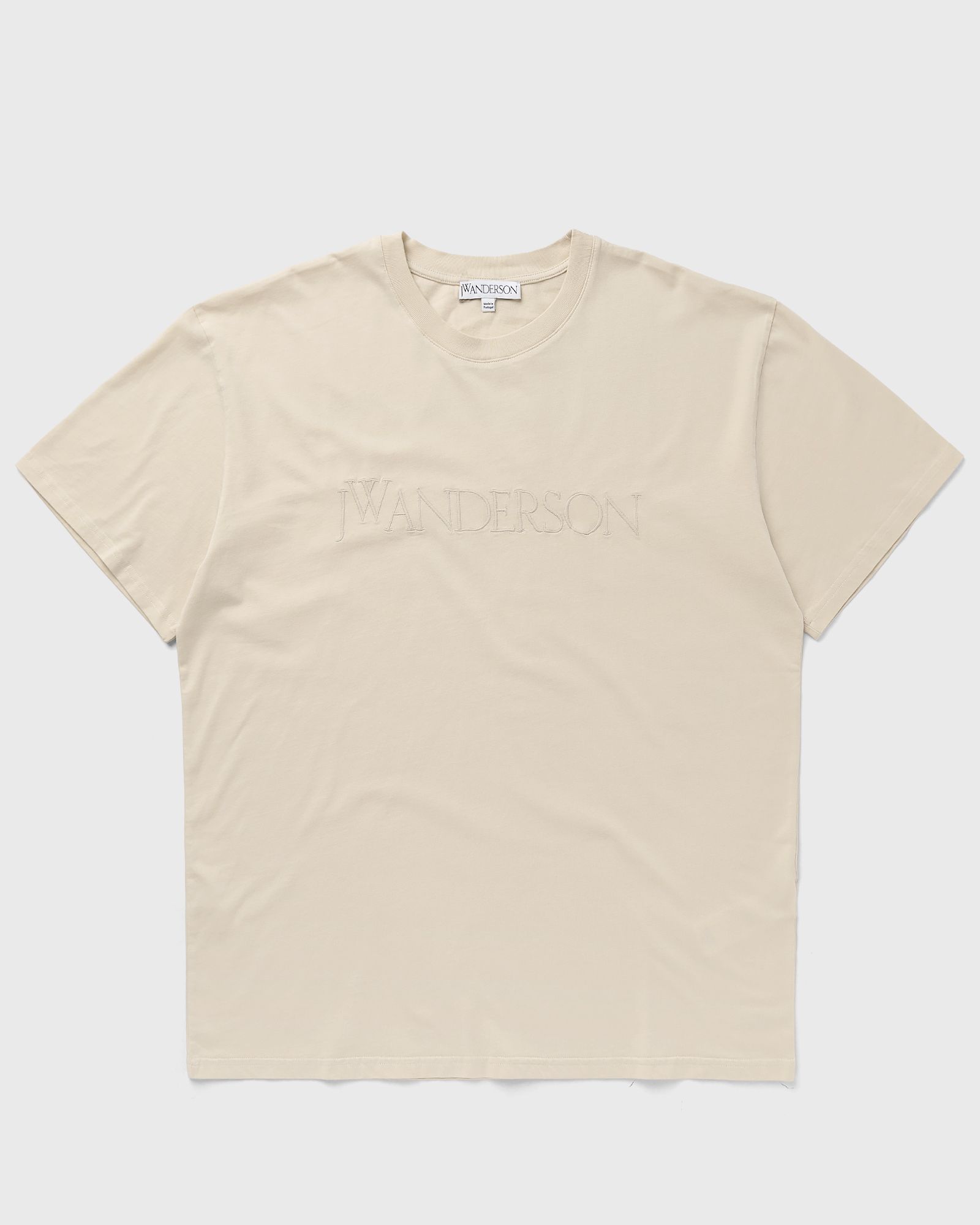 JW Anderson - logo embroidery t-shirt men shortsleeves beige in größe:s