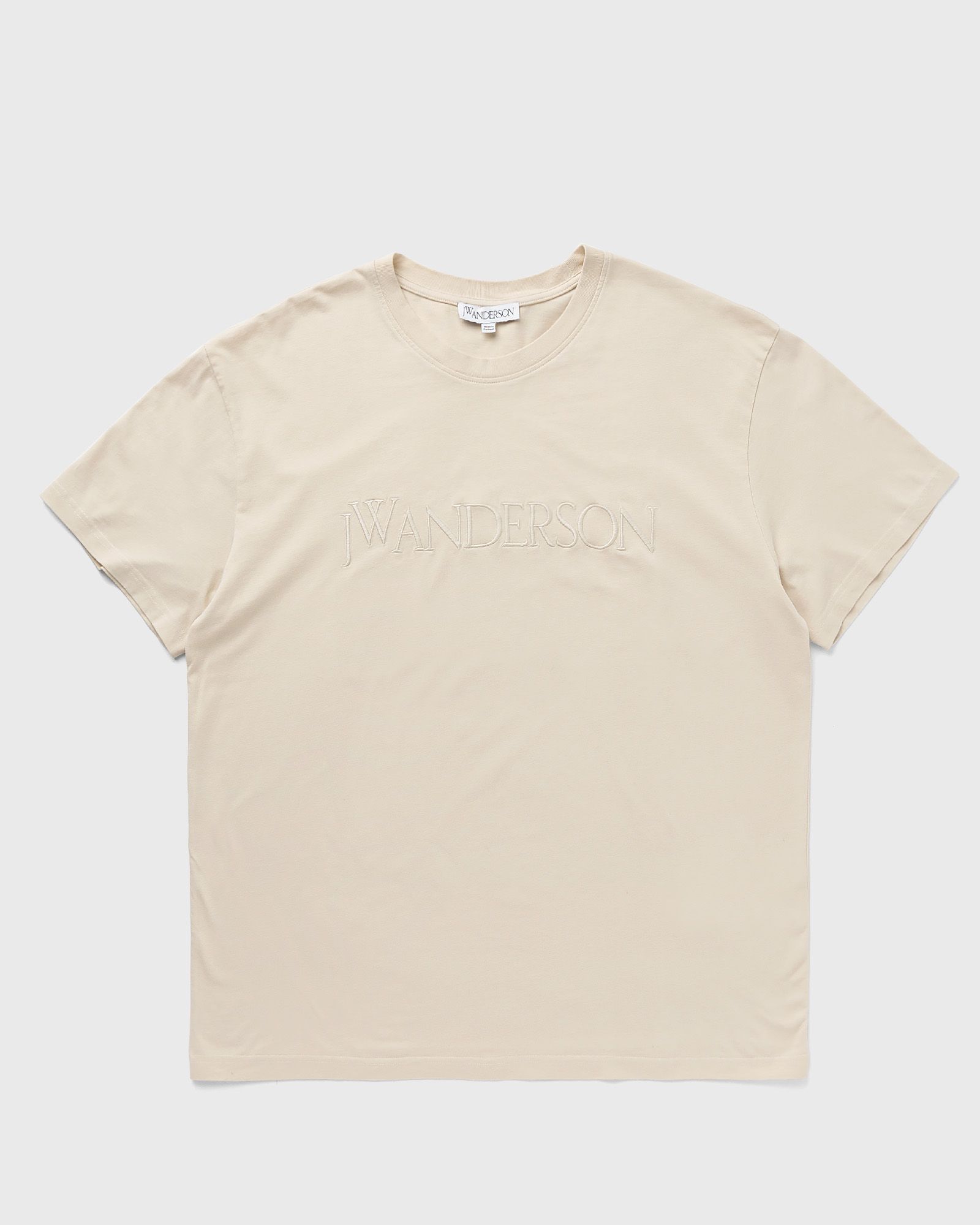 JW Anderson - logo embroidery tee men shortsleeves beige in größe:xl