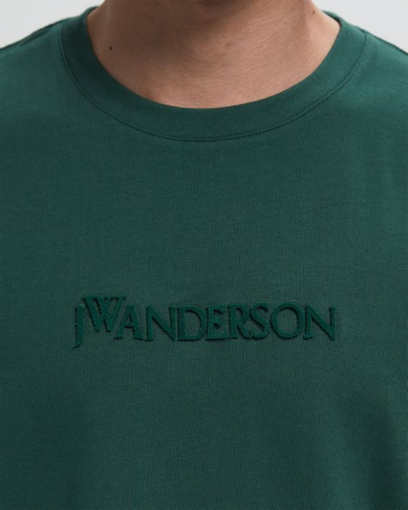 【関税込み】JW Anderson グリーン Anchor Embroidery Tシャツ ANCHOR LOGO T-SHIRT – JW Anderson