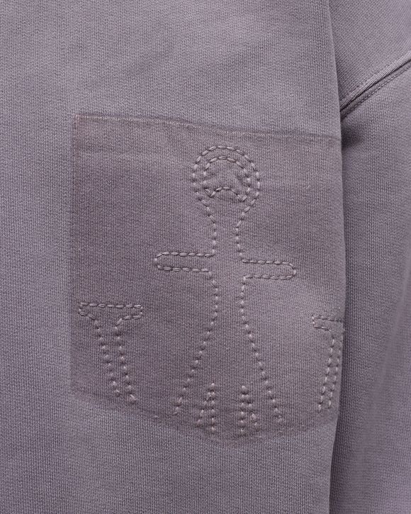 JW Anderson FADED LOGO POCKET SWEATSHIRT Purple | BSTN Store