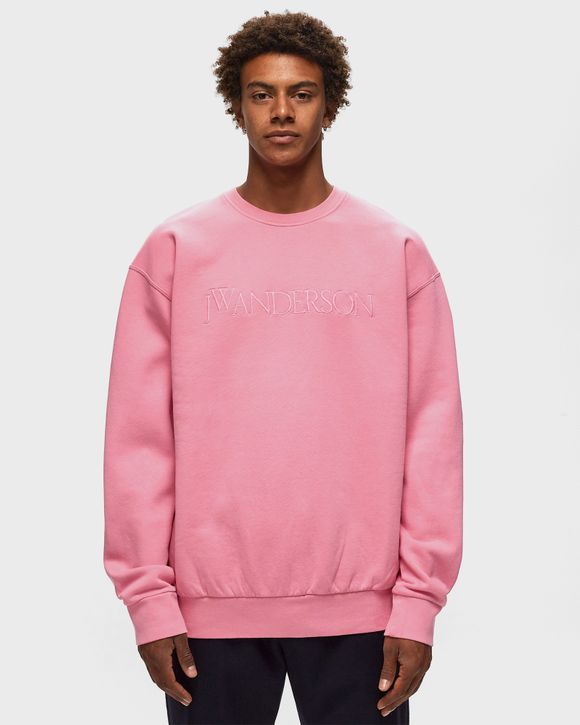 ★J W ANDERSON★ Logo embroidery sweatshirt pink JW0103PG139 JW Anderson LOGO EMBROIDERY SWEATSHIRT Pink | BSTN Store
