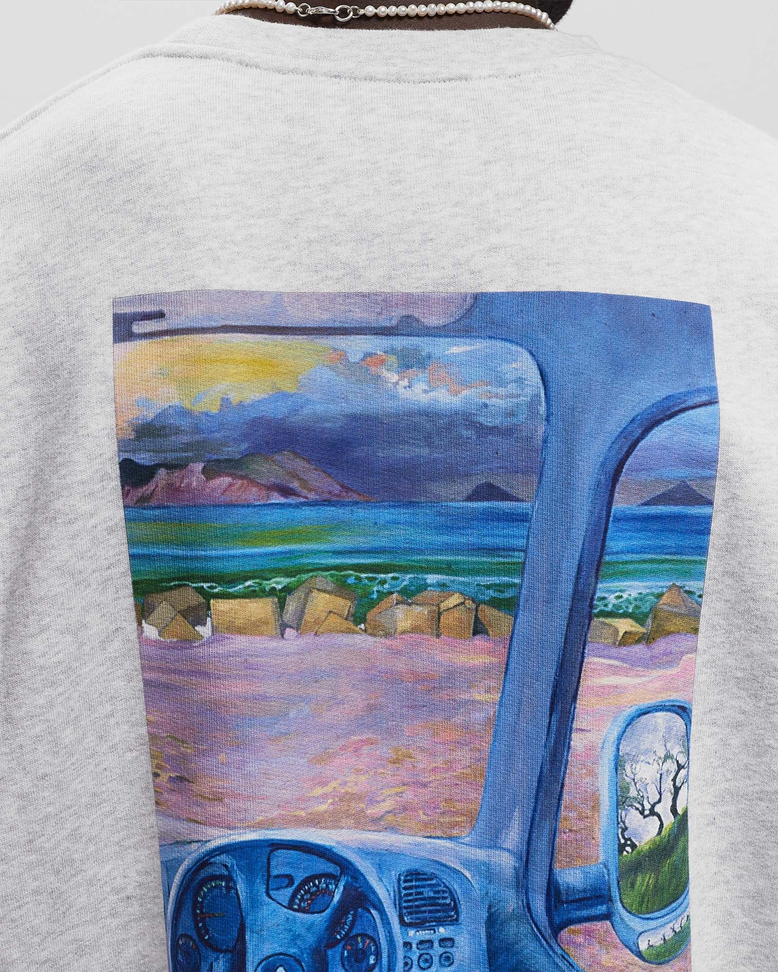 ANCHOR EMBROIDERY BACK PRINT SWEATSHIRT