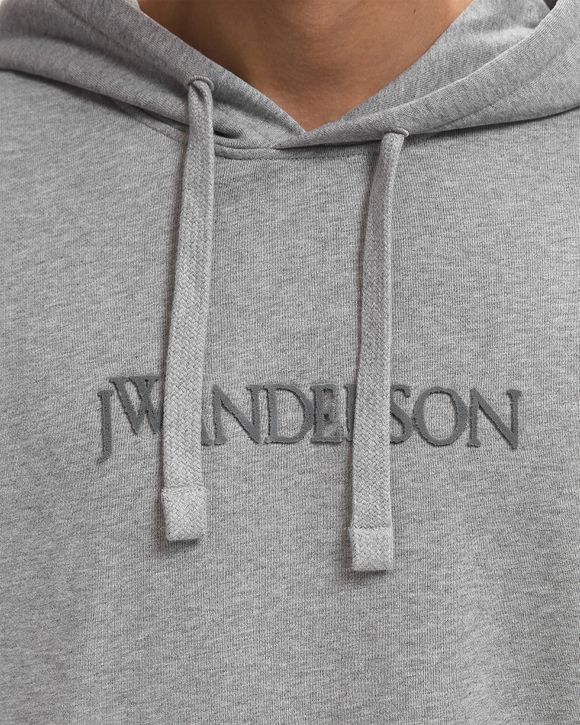 JW Anderson LOGO EMBROIDERY HOODIE Grey | BSTN Store