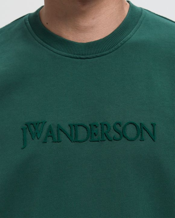 JW Anderson LOGO EMBROIDERY SWEATSHIRT Green | BSTN Store
