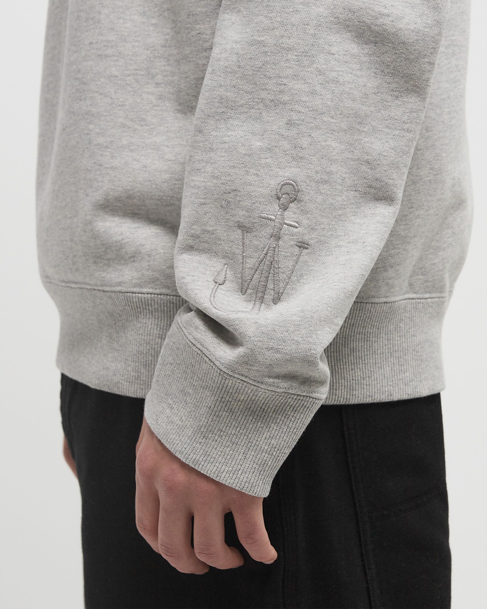 JW Anderson HALF ZIP SWEATSHIRT Grey | BSTN Store