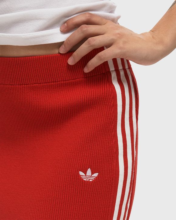 人気スカート新作カラー【Adidas】Knit Skirt Red adidas Adicolor Knit 3-Stripes Skirt - Red | Free Shipping