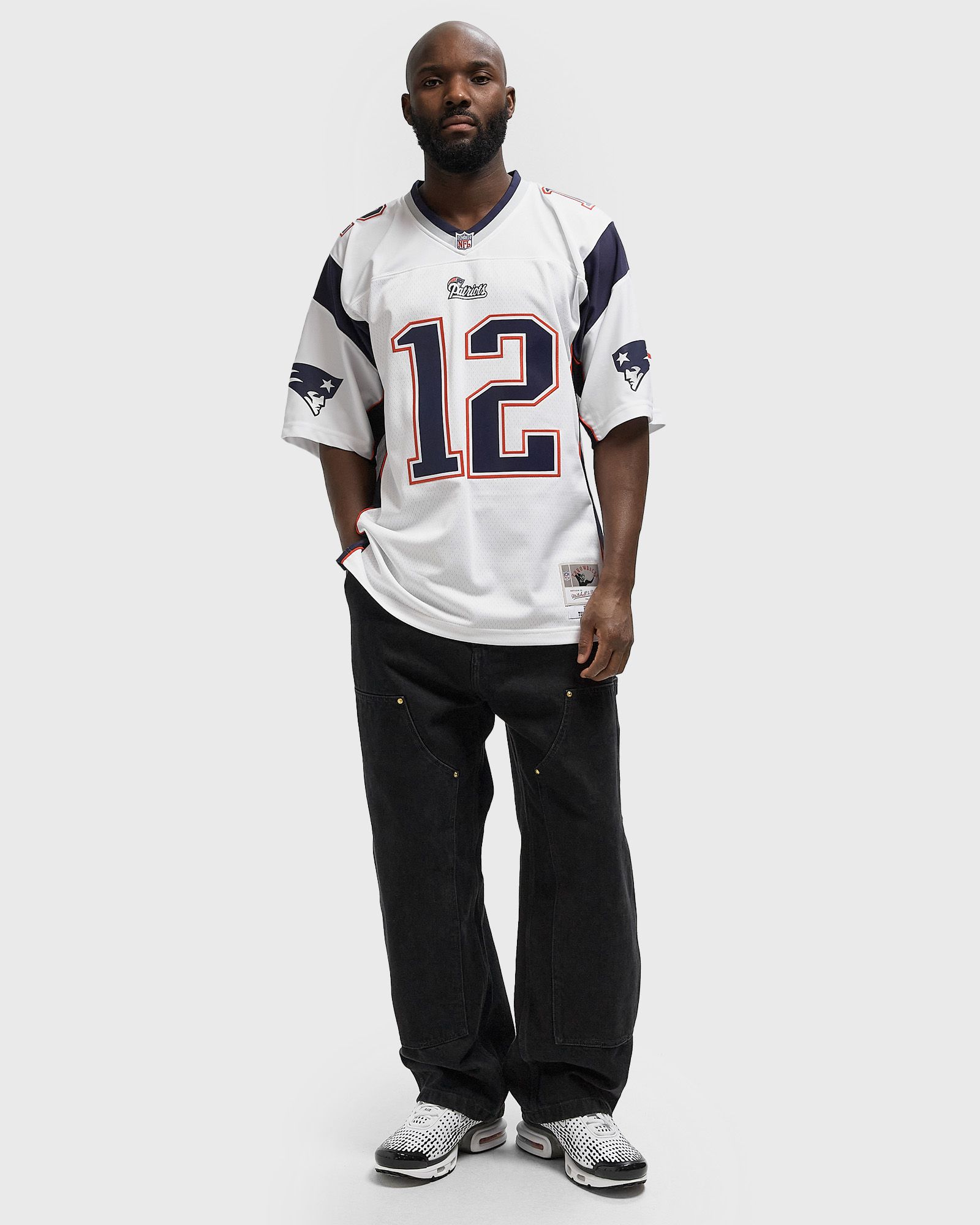 NFL WHITE JERSEY NEW ENGLAND PATRIOTS 2000 TOM BRADY #12