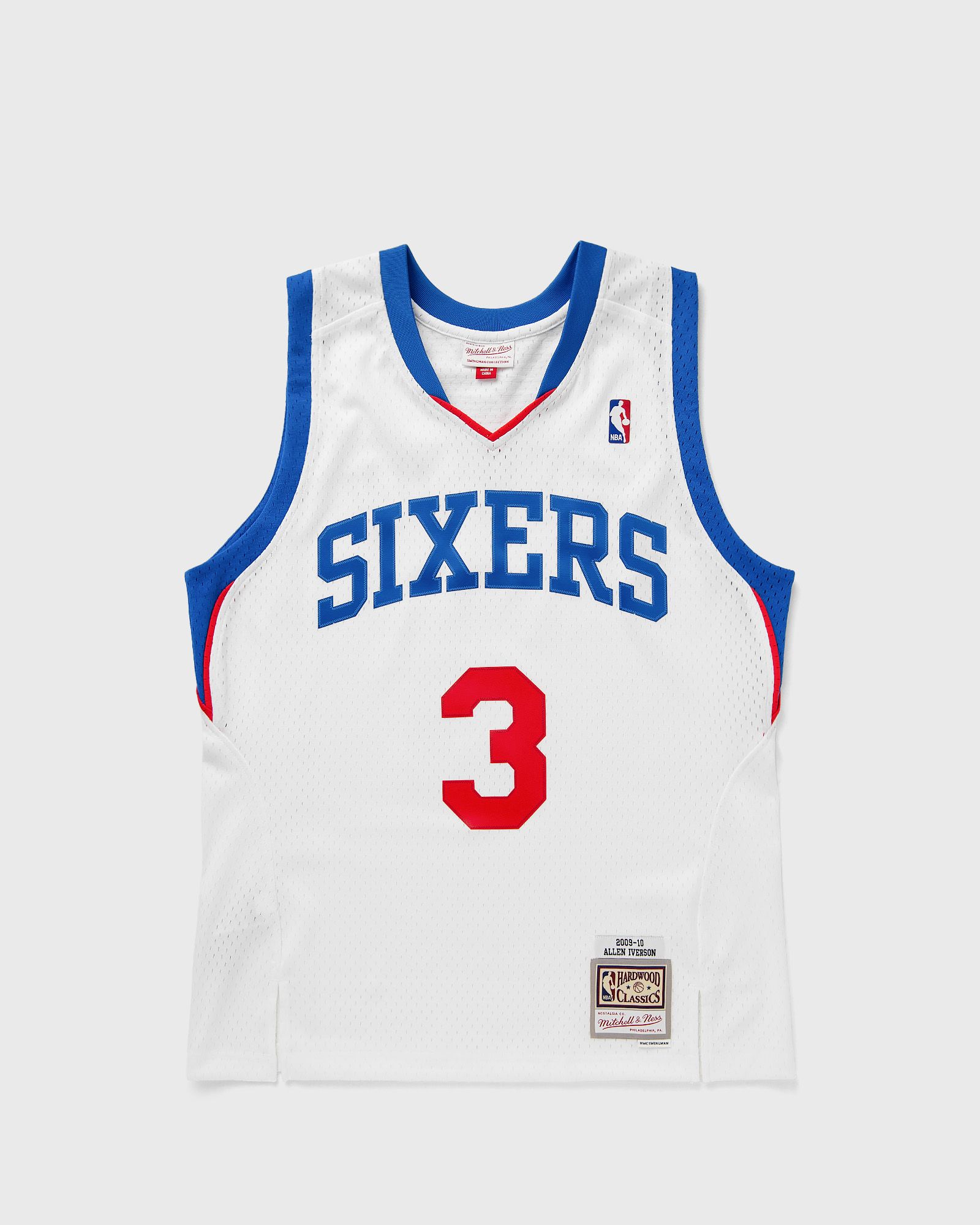 NBA WHITE JERSEY PHILADELPHIA 76ERS 2009 ALLEN IVERSON #3
