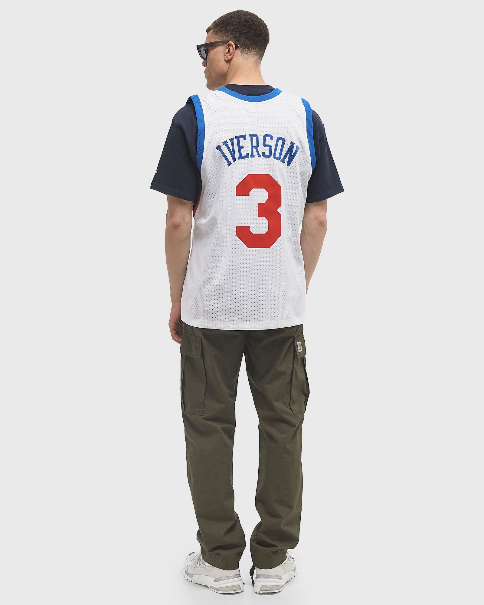 NBA WHITE JERSEY PHILADELPHIA 76ERS 2009 ALLEN IVERSON #3