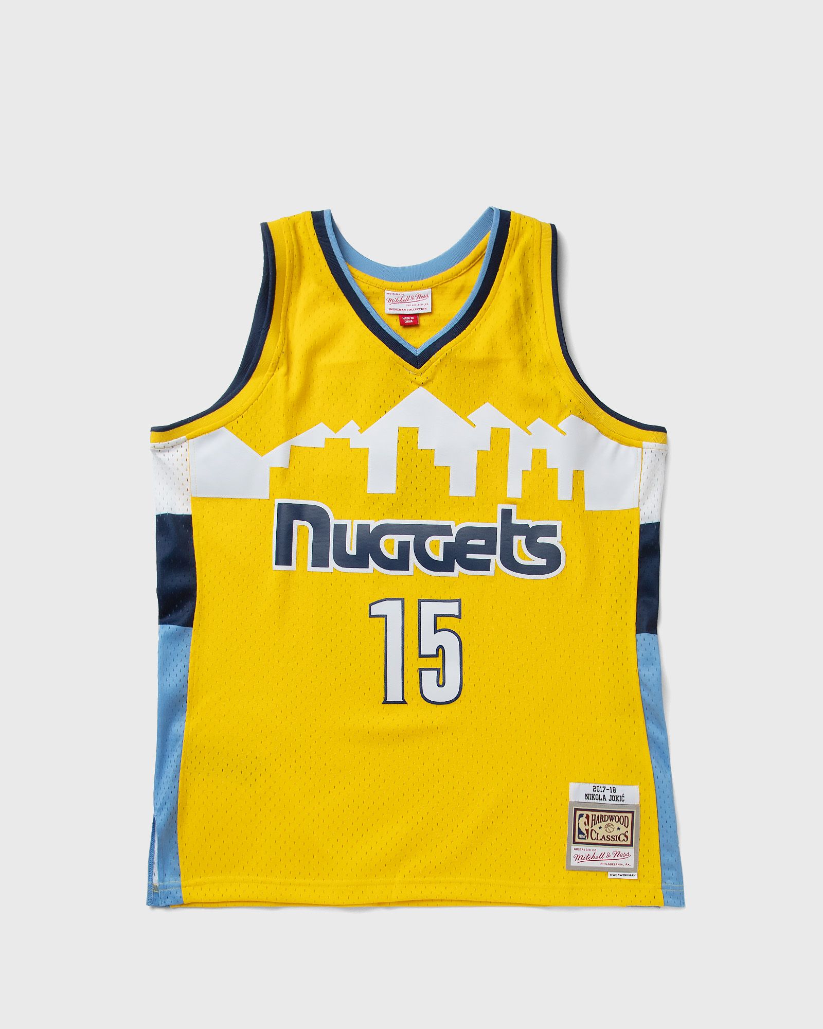 NBA YELLOW JERSEY DENVER NUGGETS 2017 NIKOLA JOKIC #15