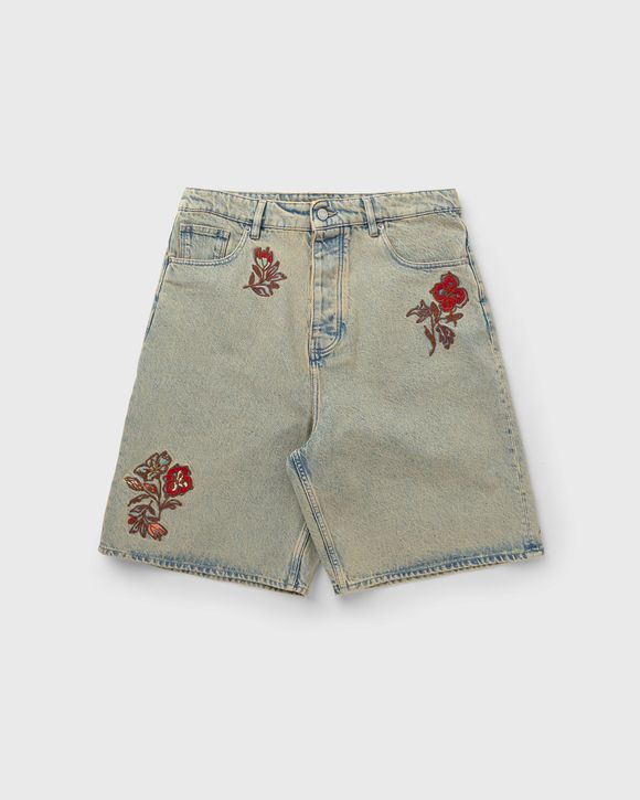 Short Jean Dusty BrodÈ Fleurs