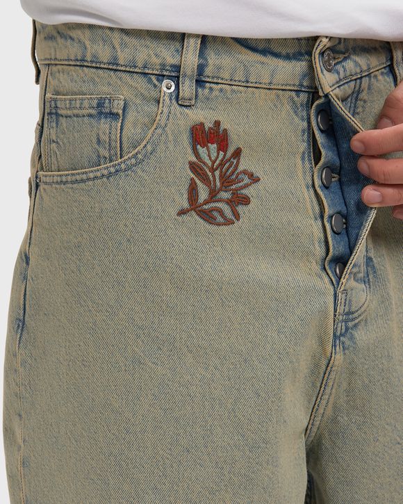 Short Jean Dusty BrodÈ Fleurs