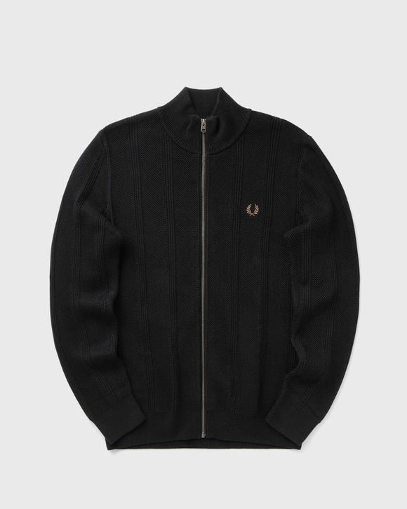 TEXTURED ZIP THROUGH CARDIGAN