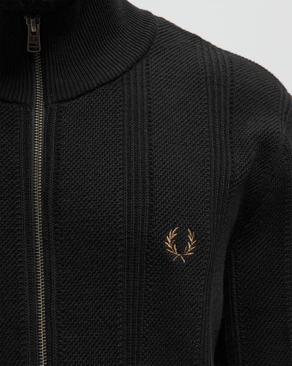 TEXTURED ZIP THROUGH CARDIGAN