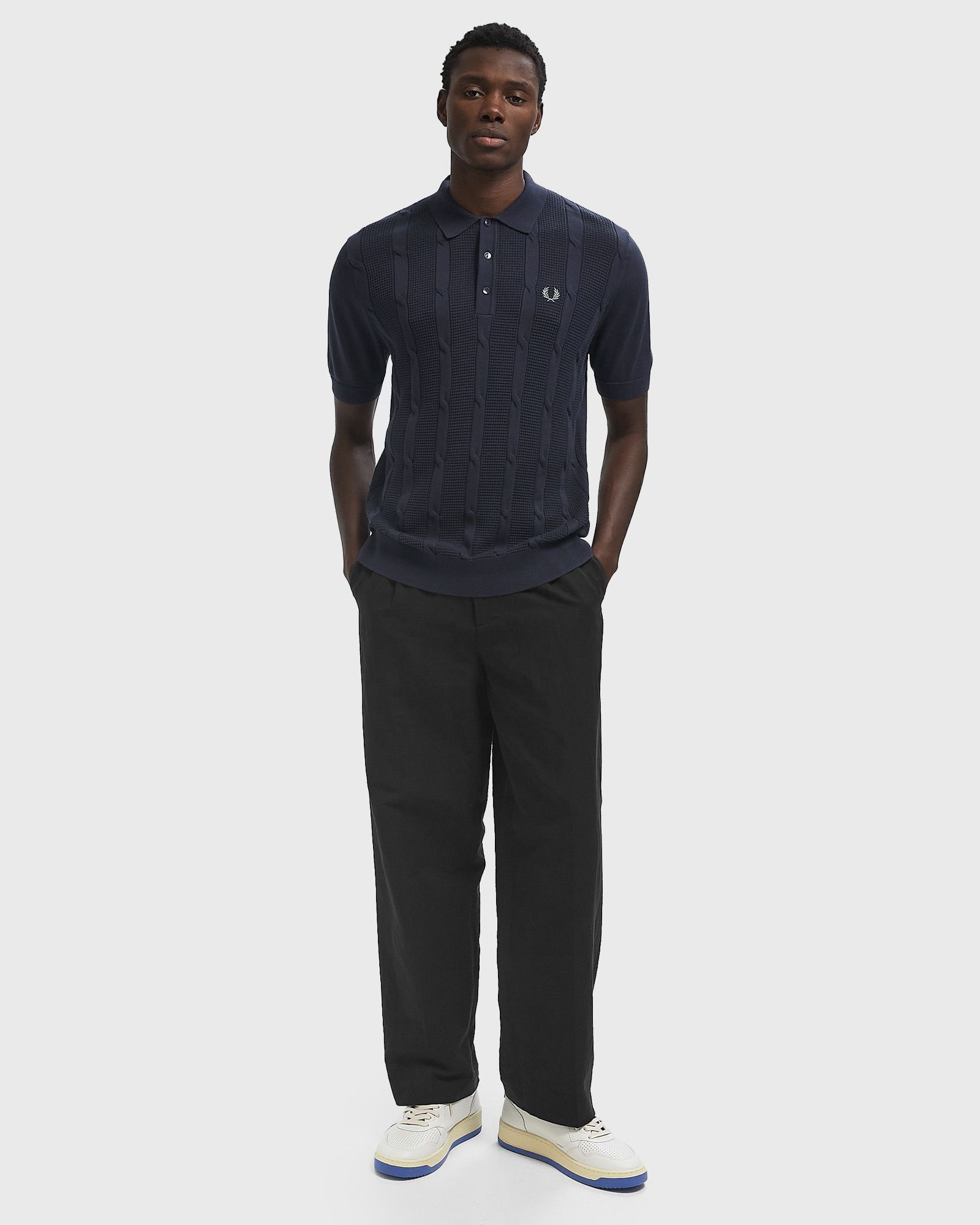 TEXTURED CABLE KNIT SHIRT