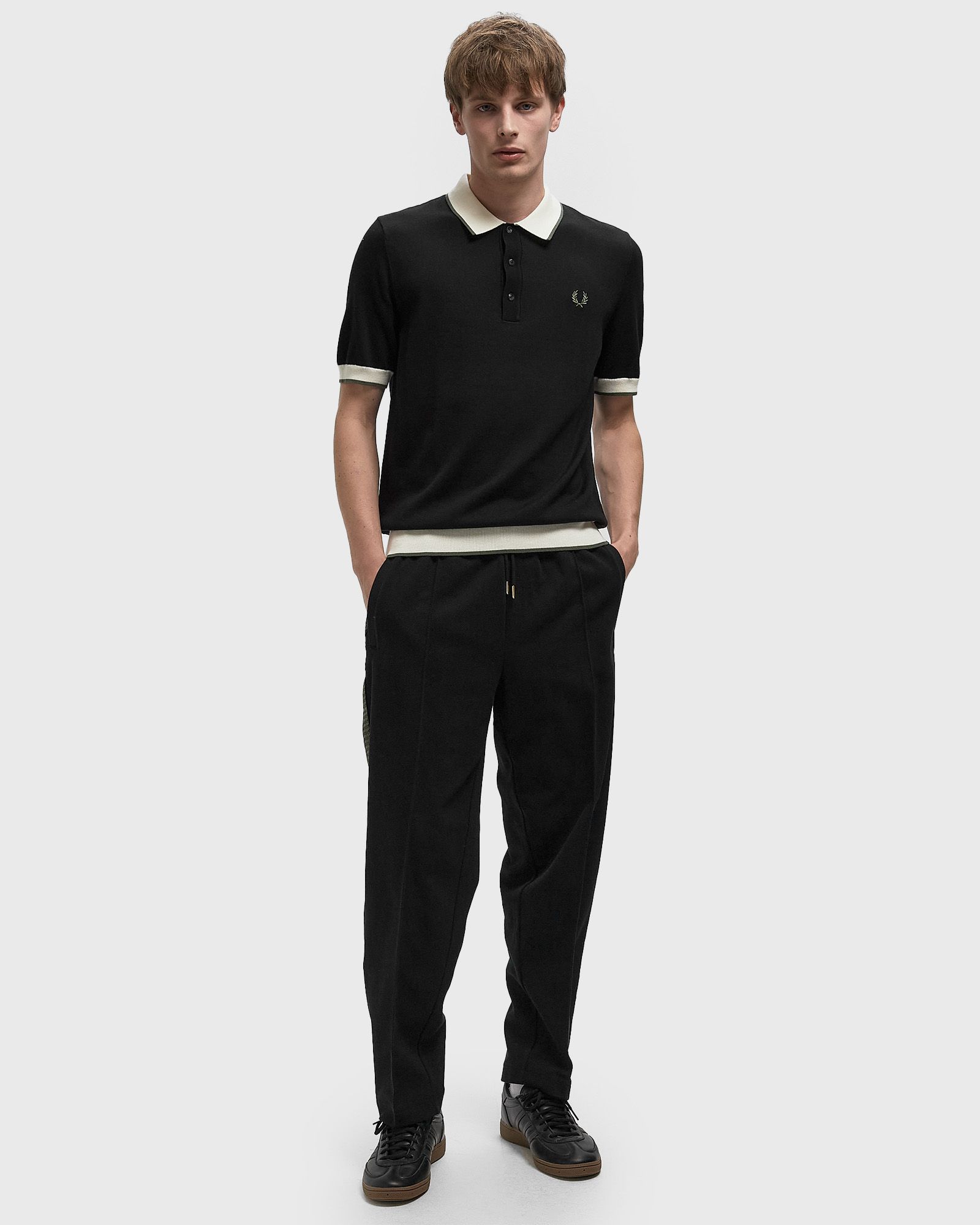 CONTRAST TIPPED KNITTED SHIRT