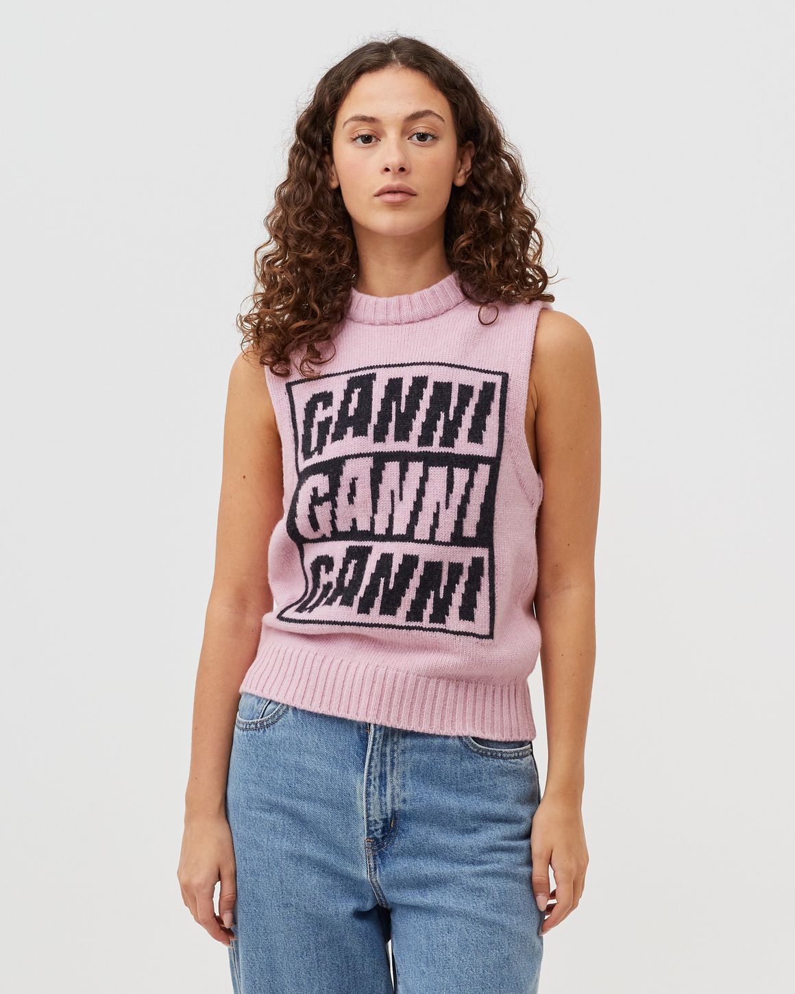 Ganni Graphic Cropped Vest - ShopStyle