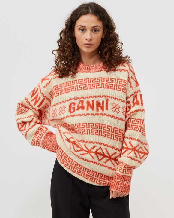 Ganni Pullover Orange Red BSTN Store