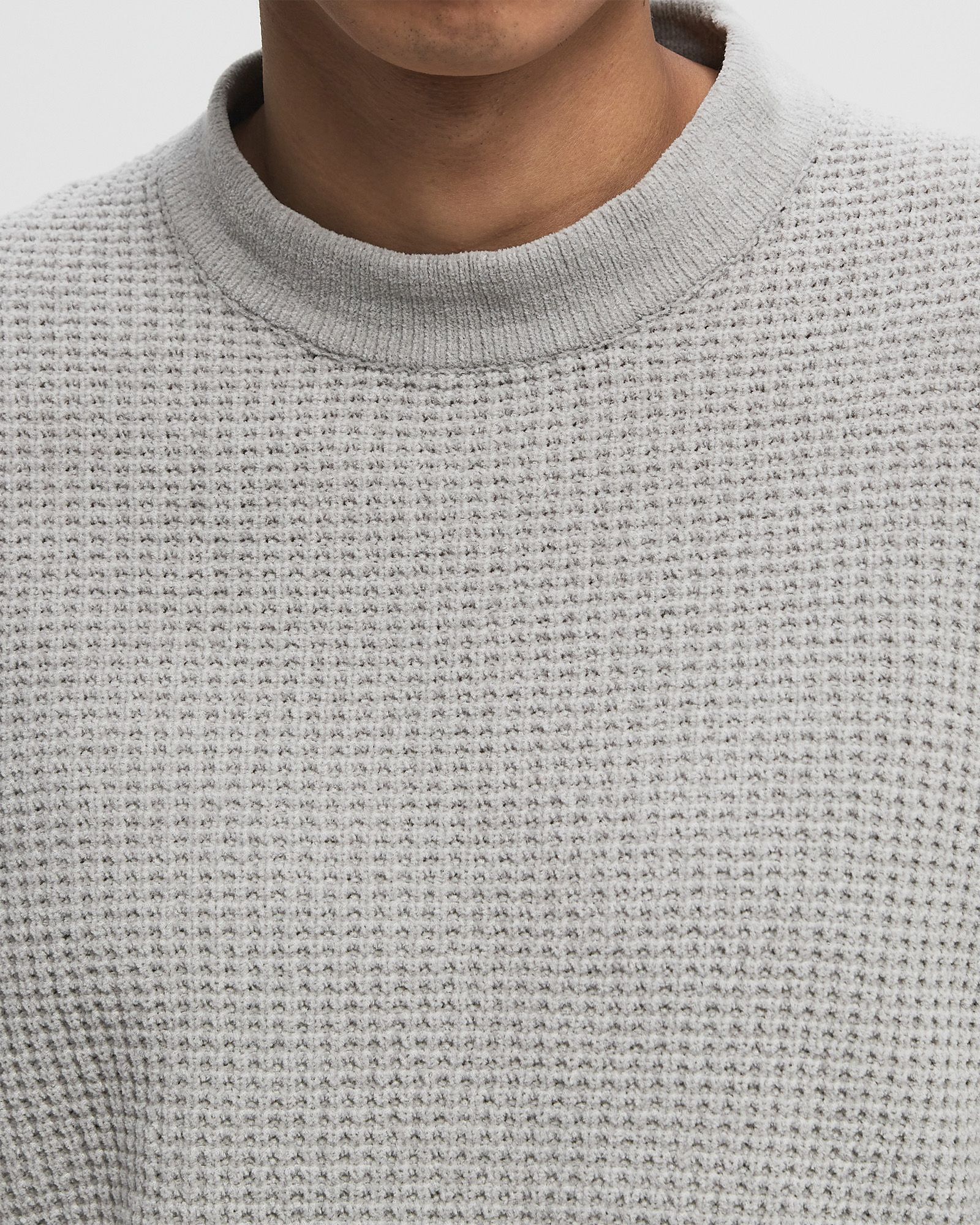 COTTON CHENILLE MOCK NECK JUMPER