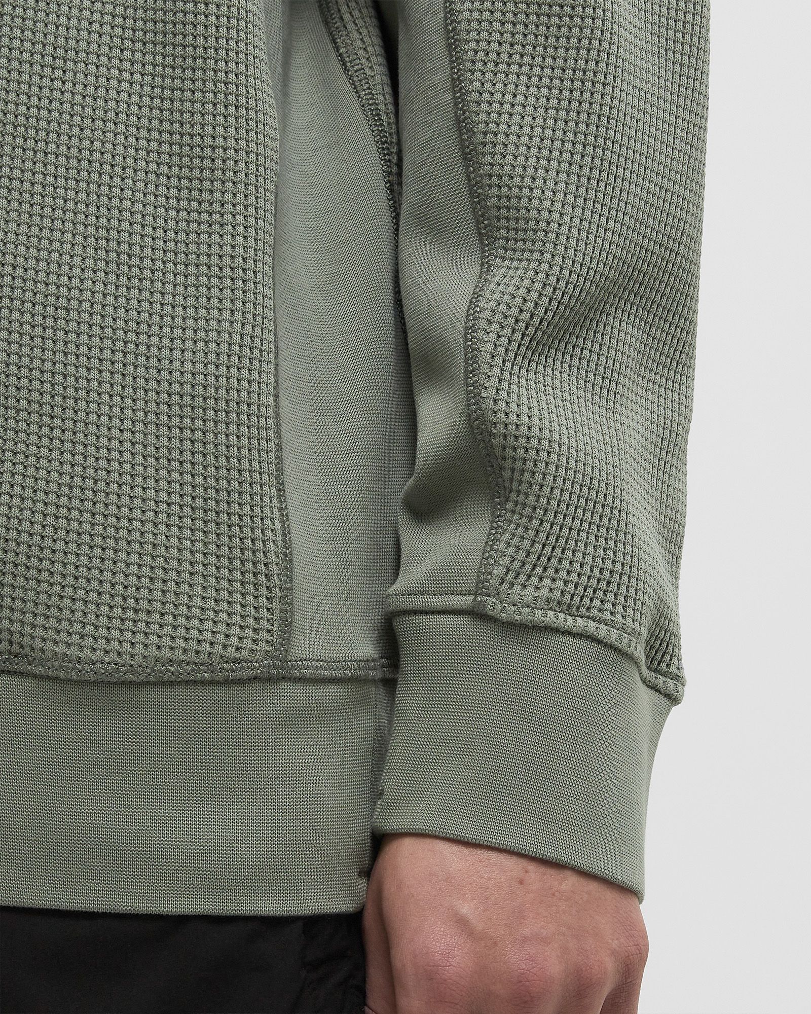 ORGANIC COTTON WAFFLE FLEECE CREWNECK SWEATSHIRT