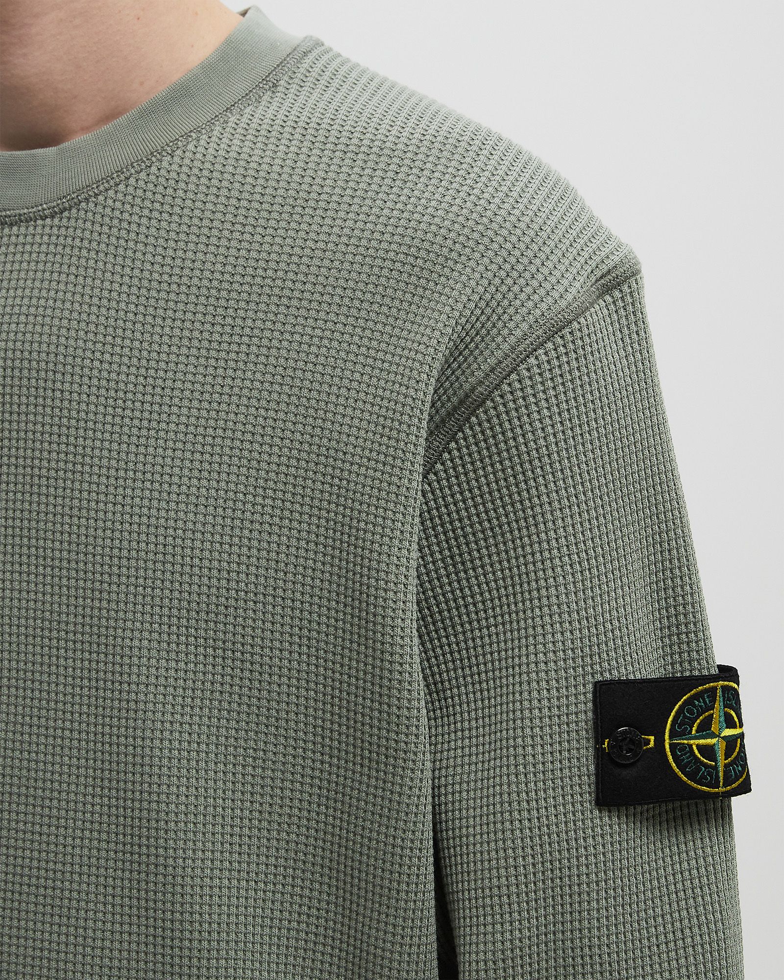 ORGANIC COTTON WAFFLE FLEECE CREWNECK SWEATSHIRT