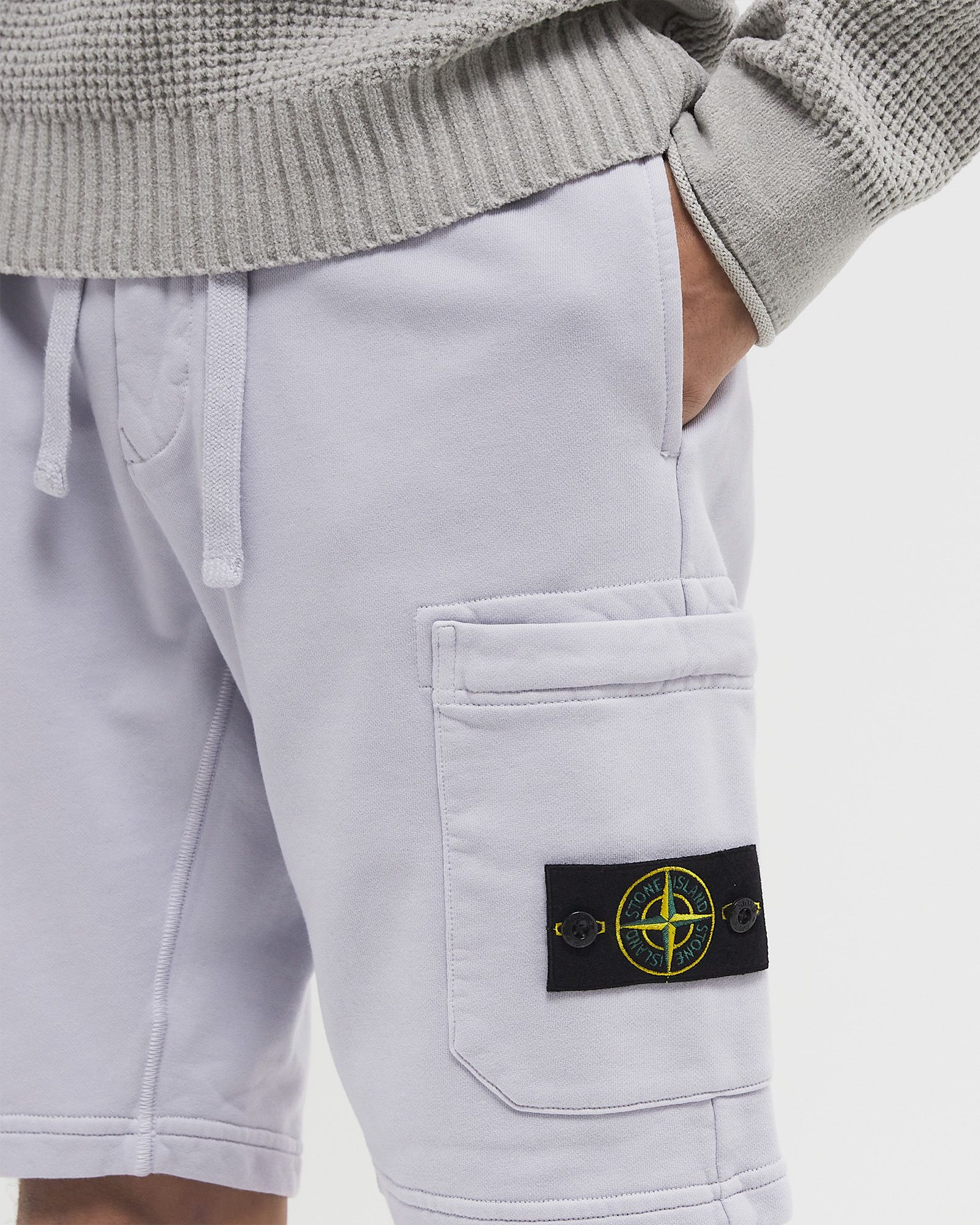 ORGANIC COTTON FLEECE CARGO BERMUDA SHORTS