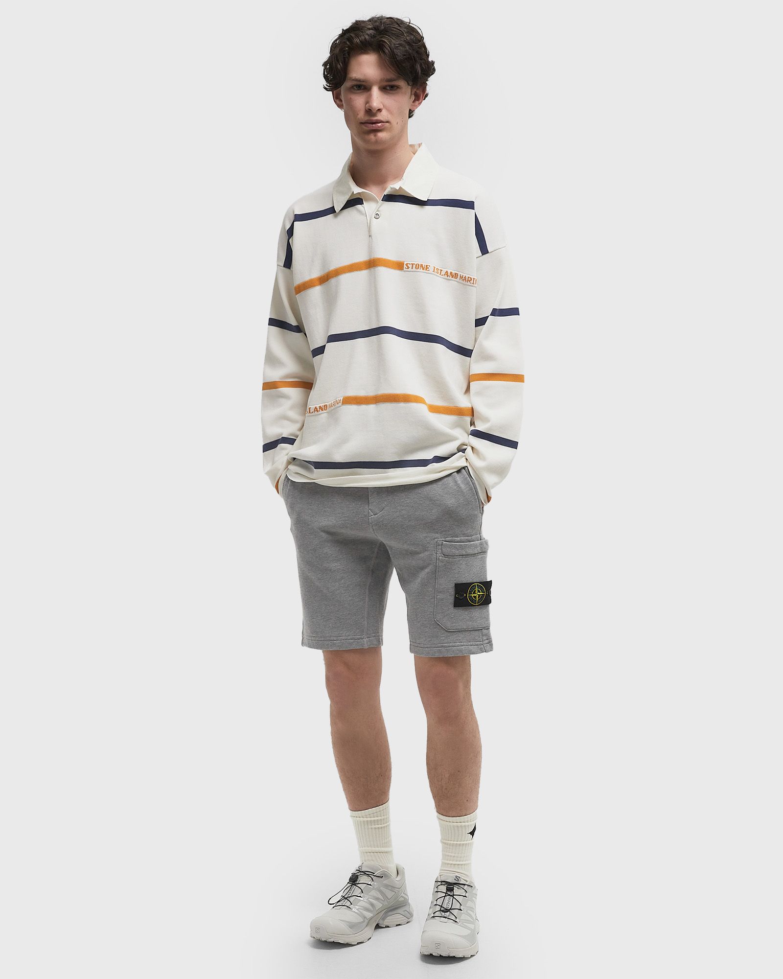 ORGANIC COTTON FLEECE CARGO BERMUDA SHORTS